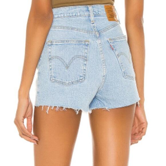 Levi's Premium Denim SZ 29 (8) Ribcage Shorts In Tango Pulse - Picture 2 of 6